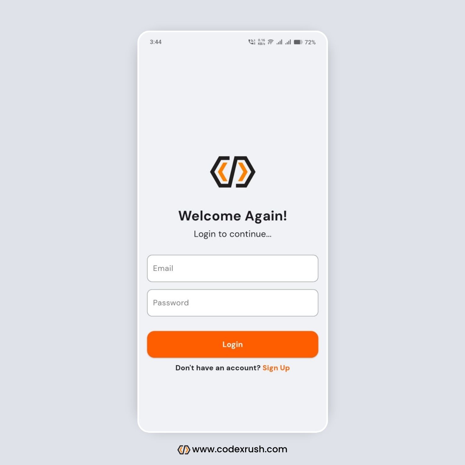 Flutter Login Screen UI